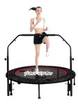 LET'S PLAY® LP-1002 Imported Trampoline Jumping Trainer for Kids and Adult, 36 INCH Rebounder Trampoline Metal Springs, Handle and Padding for Indoor and Outdoor 36/38/40 Inch Size.