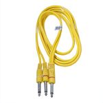 MOGRAB Dual Mono 6.35 mm P38 Male to 1 Mono 6.35 mm P38 Male Audio Y Splitter Cable for Guitar Amplifier.(Red,White,Yellow)