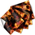 Craftopia Craft Vinyl Squares - 12 x 12-Inch Galaxy Space Patterned Sheets for Design Transfers DIY Crafts, Scrapbooking - Decorative Supplies for Decals & Signs (Red Orange) 5 Pack.