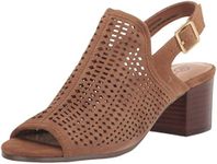 Bella Vita Women's Emmalyn Heeled Sandal, Dark Tan Suede Leather, 8.5 Narrow