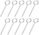 Vkinman 10Pcs 1/8 inch Allen Wrench Keychain Standard Hex Dogging Key w/Full Loop