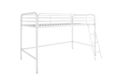 DHP Jett Junior Twin Metal Loft Bed, Off White