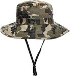 Boys Camo Sun-Bucket-Hat Summer Outdoor Safari Fishing-Hat Boonie-Cap for Big Kids 7-14Yrs (Size: 7), Camob, 4-8 Years