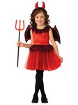 Bristol Novelty 3015583-4000 DEVIL GIRL Horns Costume, Red, Age 3-4 Years