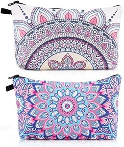 Aucuu Borsa Cosmetica in Tela, 2 pezzi Borsa Cosmetica da Viaggio, Beauty Case da Viaggio Donna, Borsa Cosmetica Portatile, Borsa Cosmetica da Donna, Borse da Toilette Impermeabile Portatile