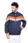 RARE TIMES Winter Reversible Bomber Jacket For Men | Mens Quilted standard length Puffer Jacket | Full Sleeve Mens Jacket Navy L