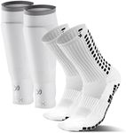 LUX Sports Small Performance Grip Socks And Sleeves - Grip Socks For Men & Women - Soccer Basketball Volleyball and More