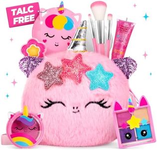 ULOVEME Easter Basket Stuffers for Kids, Talc-Free Kids Real Makeup Kit for Little Girls - Mica-Based Safe Formula, Real, Non Toxic, Washable - Ideal for 4 5 6 7 8 Years Old Girls Birthday, Dress Up