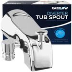 Tub Spout with Diverter & Integrated Shower Hose Connection, Chrome Finish, Fits Threaded 1/2" or 3/4" IPS, Bathtub Faucet for Convenient Shower Access