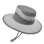 GUSTAVE® Bucket Hat for Men Summer Cap - UPF 50+ Sun Protection, Adjustable Wide Brim, Breathable Mesh, Unisex Design for Beach, Camping & Fishing, Flip-Up Option, Gray