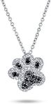 Black White Pave CZ Dog Cat Puppy K