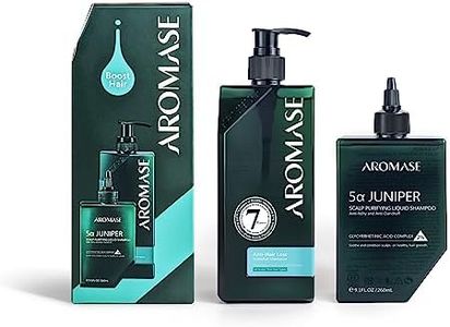 AROMASE Volumizing Essential Shampoo Kit for Thinning Hair with Natural DHT blocker 5α Avocuta, Scalp Deep Cleanser+Scalp Daily Care, Ideal for Oily, Thinning Hair, Men & Women ( 5α Juniper Scalp Purifying Liquid Shampoo 9.1 fl. oz.+ Hair Volumizing Essential Shampoo 14 fl. oz.)