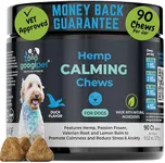 Googipet Hemp Calming Chews for Dogs - Separation Anxiety Relief for Dogs, Dog Calming Chews with Valerian Root, & Hemp, Non-Drowsy Dog Calming Treats - Helps Aid with Thunder, Shaking & Barking