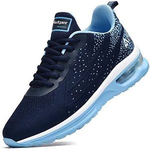 Women's Air Athletic Tennis Running Sneakers Lightweight Sport Gym Jogging Breathable Fashion Walking Shoes(US 5.5-10), Blue, 7.5