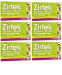 Zirtek Allergy Relief Cetirizine Antihistamine Tablets| Hayfever Tablets | 180 Allergy Tablets 10mg | 24 Hour Allergy Relief for Dust, Pets, Runny Nose & Hives | Adults and Children Over 6 Years