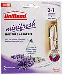 UniBond Minifresh Moisture Absorber, Lavender Fragrance Hangable Sachets, Ideal for Drawers, Cupboards, Wardrobes & Shoeracks, 2 Scented Sachets