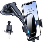 Miracase Car Phone Holder for Cars Dashboard & Windscreen &Air Vent, 3 in 1 Mobile phone Mount Automobile Cradle 360° Rotatable Stand for iPhone 15 Pro Plus Max 14 13 12 11Samsung