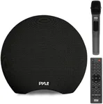 Pyle Waterproof Battery Powered Karaoke Speaker with Wireless Microphone - Bluetooth Compatible - Ideal for Parties, Compact Yet Powerful Sound - 3.5mm Aux & 6.5mm USB Input Rechargeable Batteries