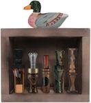 Nosadi Duck Call Display Case Handcrafted Wooden DuckCall Box for 5 Duck Calls - Duck Call Storage Shelf Cabinet for Duck Hunting Enthusiasts or Home Decoration, 12.6"x6.3"