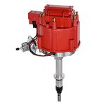 A-Team Performance Complete HEI Distributor 65K Coil 7500 RPM Compatible With Chevrolet Chevy GM GMC Truck Late Model Inline 6 Cylinder 230 250 292 One Wire Installation Red Cap