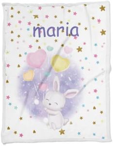 ZPUBLI+ Manta Personalizada con Nombre y Texto. Regalo Original para Navidad, cumpleaños, Regalo Infantil, Baby Shower. Manta Invierno Suave y Duradera. (BEBÉ 1)
