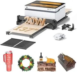 WECREAT Vision/Vision Pro Laser Cutter with 137" Auto Conveyor Feeder, Smart HD Camera & Auto-Lifting, 600mm/s Speed, Laser Engraver for Wood Leather