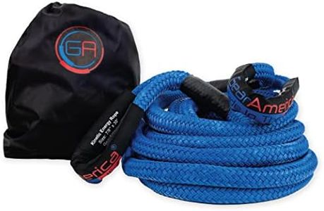 GearAmerica Kinetic Recovery Rope – Made in The USA – 7/8” Heavy Duty Snatch Rope – 28,500 lbs MBS – Stretches to Absorb Energy Then Recoils – Recover Vehicle – 30 ft, Blue
