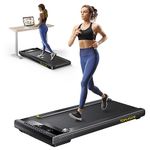 TOPUTURE Walking Pad Treadmill, 2.25HP Under Desk Treadmill with App & Remote Control, LED Touch Screen, Lubricating Hole, 300lbs Capacity Compact Walking Treadmills for Home/Office