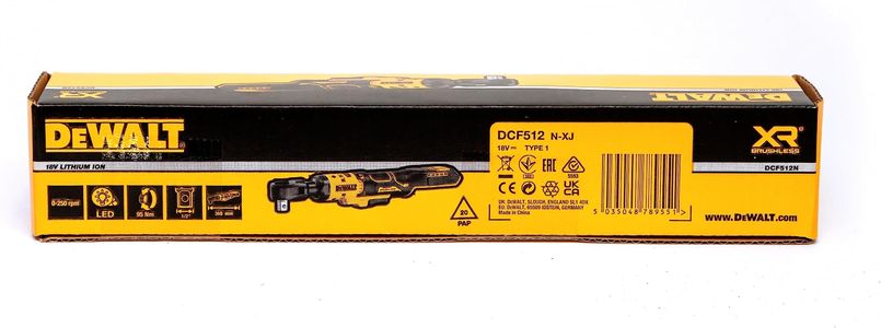 DEWALT 18V XR Brushless 1/2" Open Head Ratchet – Bare Unit