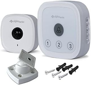 Swann Alpha Series Wireless Motion Sensor Unit & Chime. Easy Installation Both Indoors & Outdoors with Strong Weatherproof Design. Detect Movement Up To 13ft Away. Completely Wireless, Battery Powered