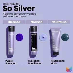 Matrix So Silver Shampoo 300ml – Neutralizes Yellow Tones