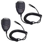 BAOFENG BF-S112 Speaker UV-5R Ham Radio Shoulder Microphone for UV-5R BF-888s 5RX 5RM Quansheng UV-K5 UV-K6 Walkie Talkie, Black-2Pack