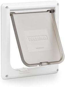 PetSafe Interior Cat Door: 4-Way Locking, Indoor Pet Door Flap - Tinted Privacy Door for Cat Litter Box or Pet Feeder, Built-in Door Lock, Durable Door Frame, DIY Easy Install, Hardware Kit Included