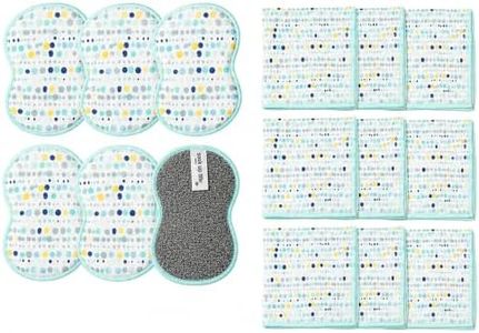 Bright Habits Super Absorbent Washable Reusable Cleaning Sponge (6pk) & Counter Cleaners Bundle (9pk)