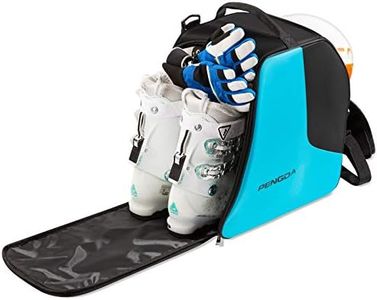 PENGDA Ski Boot Bag -Ski Boots and Snowboard Boots Bag Waterproof Travel Boot Bag for Ski Helmets, Goggles, Gloves, Ski Apparel & Boot Storage(2 Separate Compartments) (Black Blue)