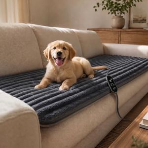 HOMLYNS Heated Couch Covers for Sofa, 10 Heat Settings, 1-9 Hour Timer