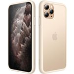 JETech Matte Case for iPhone 11 Pro Max 6.5-Inch, Shockproof Military Grade Drop Protection, Frosted Translucent Back Phone Cover, Anti-Fingerprint (Light Gold)