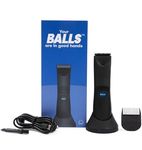 Balls V2 - Body & Pubic Hair Trimmer for Men - No Cuts, Sacksafe Guard, 100% Waterproof, Cordless - Wet/Dry - Ball Trimmer Men and Groin Trimmer for Men with Replaceable Ceramic Blades