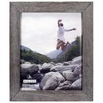 Malden International Designs Rustic Fashion Wide Linear Graywash Wooden Photo Frame, Picture Frame, Frames, 8x10, Gray