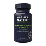 Higher Nature - Botanical & Mineral Complex - Bio Minerals - Plant Based Complex - Multimineral Supplement - Vegetarian & Vegan - 90 Tablets