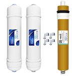 Konvio Neer 100 GPD Ro Membrane, Carbon Sediment Filter, Inline Cartridge, High TDS Membrane for All Type of RO Water Purifiers (Gold)