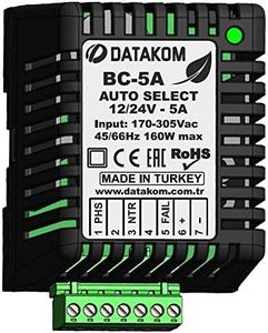 DATAKOM Chargeur de batterie générateur BC-5A (Auto12V/24V, 5A, DIN)