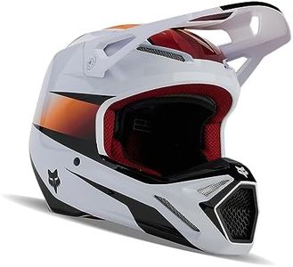 Fox Racing V1 Motocross Helmet, Flora White/Black, Medium