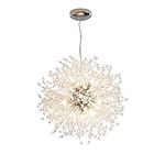 Dellemade Modern Sputnik Chandelier, DD00906N 12-Lights Fireworks Pendant Light,Silver Crystal Ceiling Light Fixture for Bedroom,Living Room,Dining Room