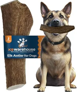 K9warehouse Elk Antlers for Dogs Made in USA - Split and Whole Elk Antlers for Aggressive Chewers - Long Lasting - Premium Grade and Hand Selected - for Small, Medium and Large Dogs