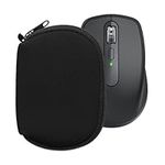 kwmobile Neoprene Case Compatible with Logitech MX ANYWHERE 3 / ANYWHERE 3S - Case for Mouse Soft Pouch Carry Bag - Black