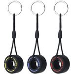 IRYNA 3 Pack Mini Cute Tire Keyring F1 Racing Key Chain Pendants, Fashion Ultra Soft Rubber Tire Key Ring, Simulation Cartoon Small Tire Keychain for Car Decoration Accessoriesfor Men Women