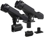 Bekith 2 Pack Adjustable Powerlock Rod Holder with Combo Mount, Black Finish