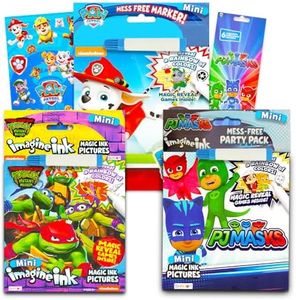 Disney Magic Ink Coloring Book Set - Bundle of 3 Imagine Ink Books for Boys Kids Toddlers Featuring PJ Masks, Paw Patrol and The Incredibles with Invisible Ink Pens and Stickers