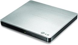 LG Electronics 8X USB 2.0 Super Multi Ultra Slim Portable DVD Rewriter External Drive with M-DISC Support for PC and Mac, Silver (GP60NS50)